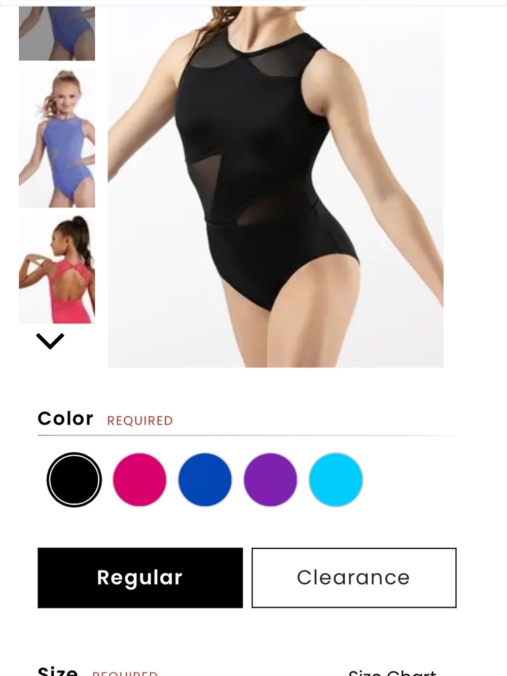 Girls Balera  Black Mesh Paneled Leotard